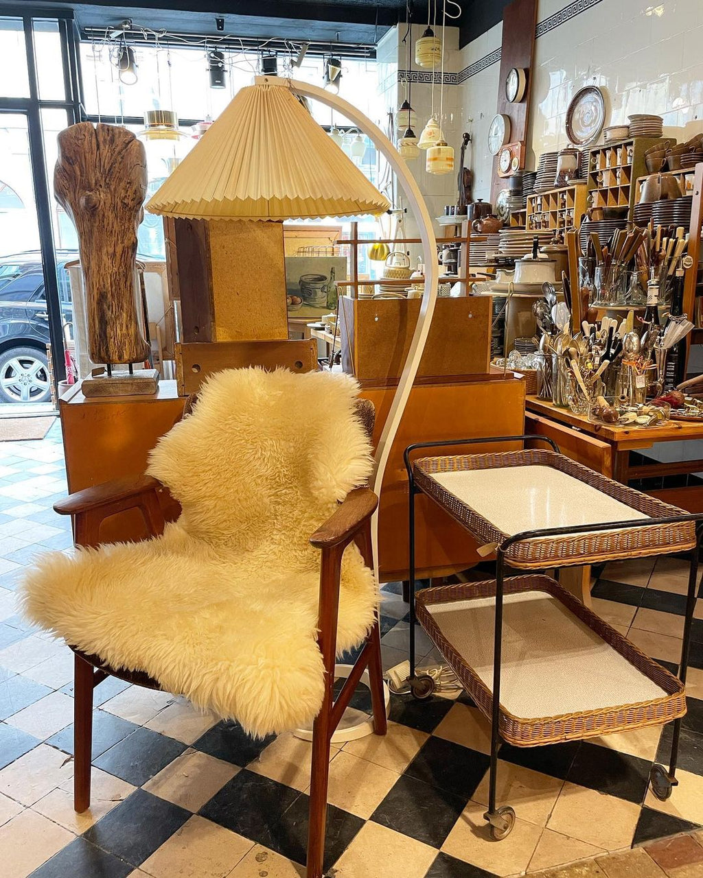 Scandinavian Floor Lamp | Beech Wood & Linen Shade in White, Beige, or Coffee for Modern Indoor Spaces