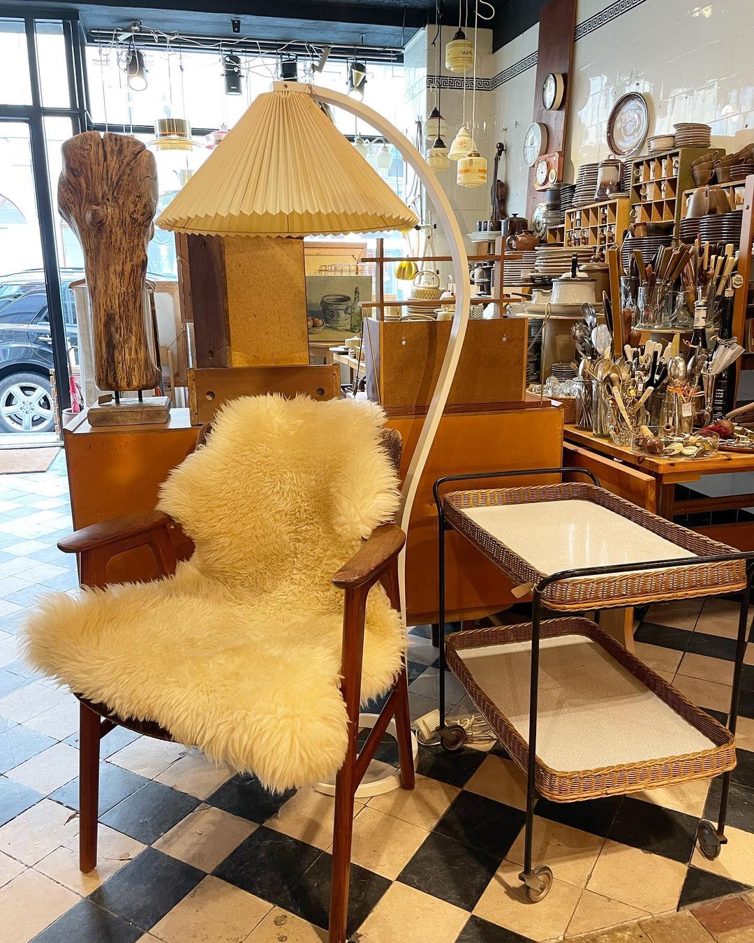 Scandinavian Floor Lamp | Beech Wood & Linen Shade in White, Beige, or Coffee for Modern Indoor Spaces