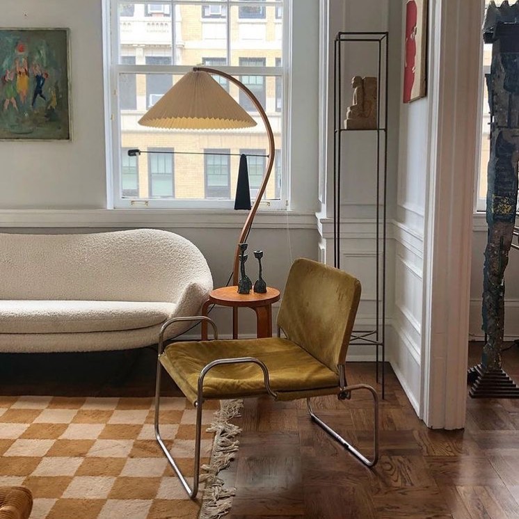 Scandinavian Floor Lamp | Beech Wood & Linen Shade in White, Beige, or Coffee for Modern Indoor Spaces