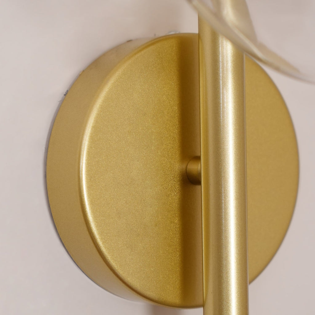 Glass Wall Sconce Light with Nordic Round Design for Bedroom, Living Room & Hallway Accent Lighting