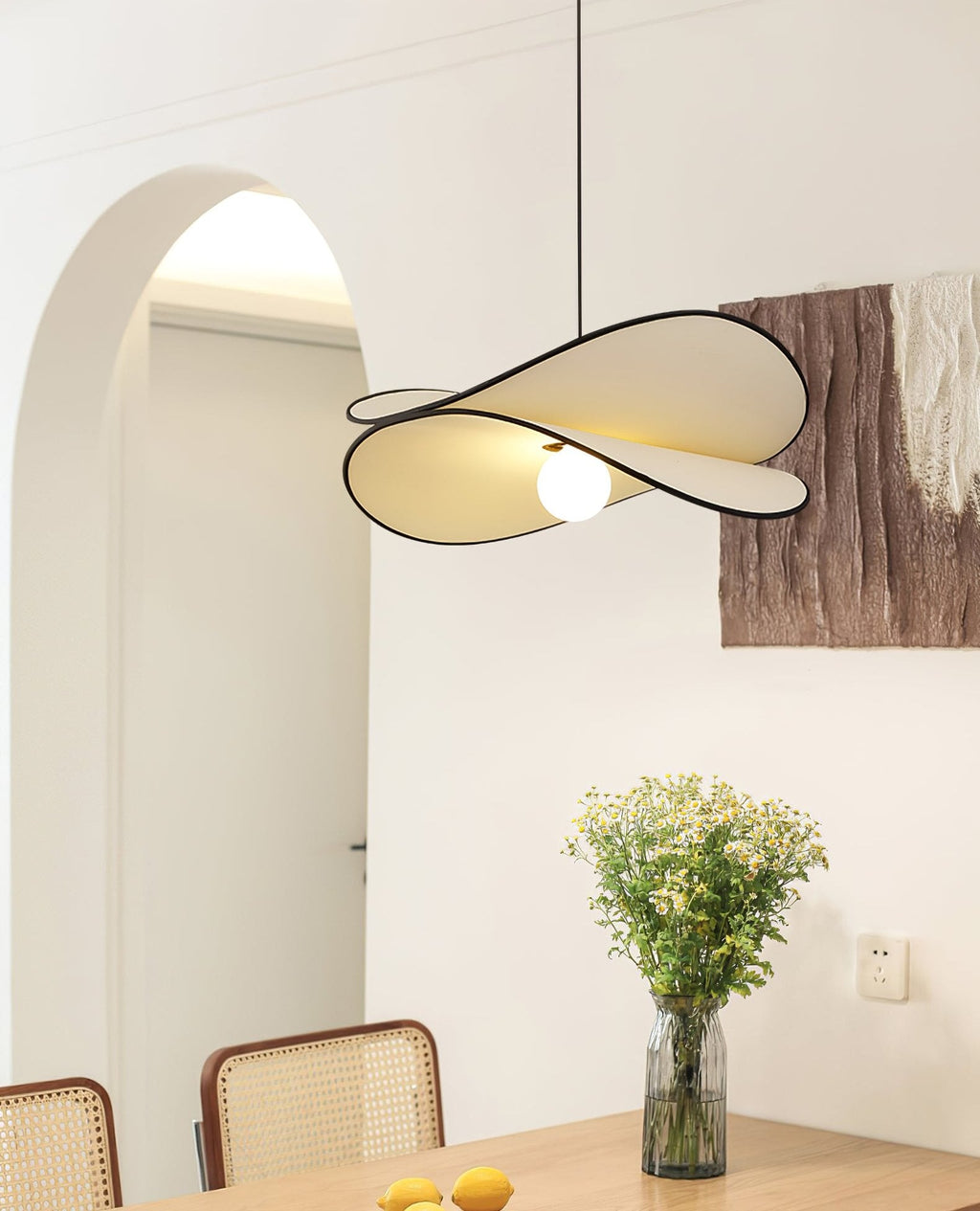LED Pendant Light Fixture - Modern Industrial Design - Adjustable Height - Ideal for Kitchen, Dining Room & Living Spaces
