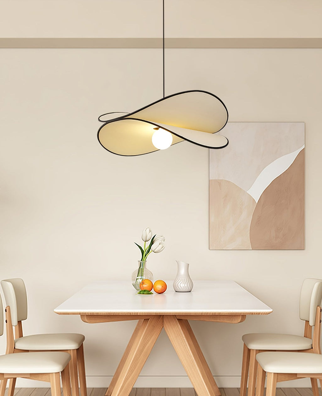LED Pendant Light Fixture - Modern Industrial Design - Adjustable Height - Ideal for Kitchen, Dining Room & Living Spaces