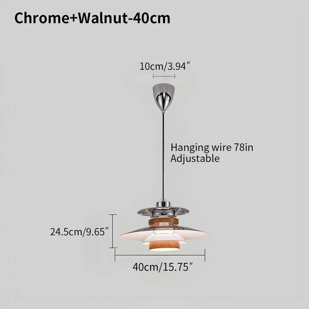 UFO Pendant Light | Adjustable Height, Durable Metal & Wood Design for Kitchen and Dining Areas