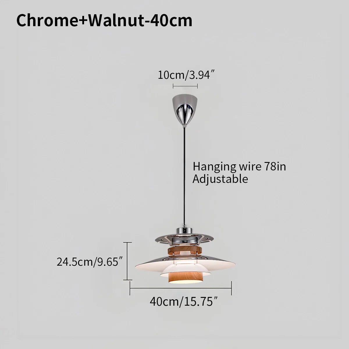 UFO Pendant Light | Adjustable Height, Durable Metal & Wood Design for Kitchen and Dining Areas