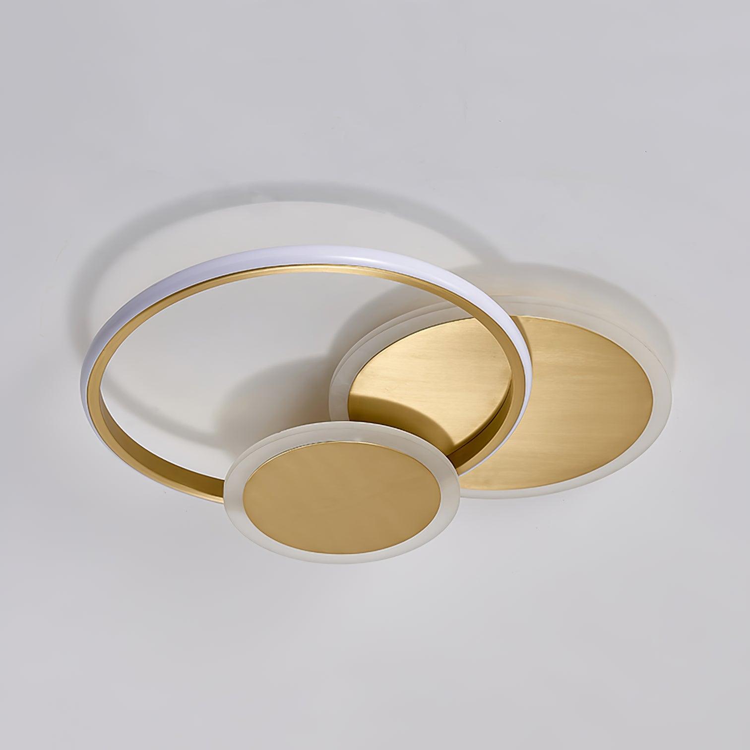 LED Ceiling Light | Gold Finish, 3 Lighting Rings & Ideal for Living Room, Dining Room, and Bedrooms