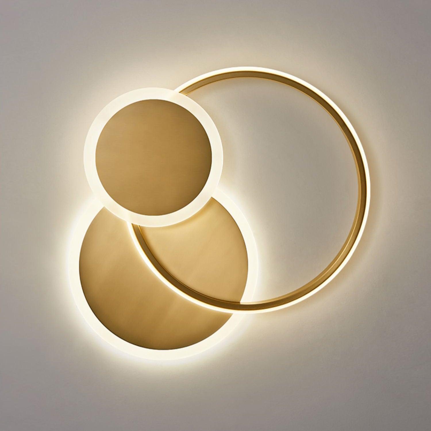 LED Ceiling Light | Gold Finish, 3 Lighting Rings & Ideal for Living Room, Dining Room, and Bedrooms
