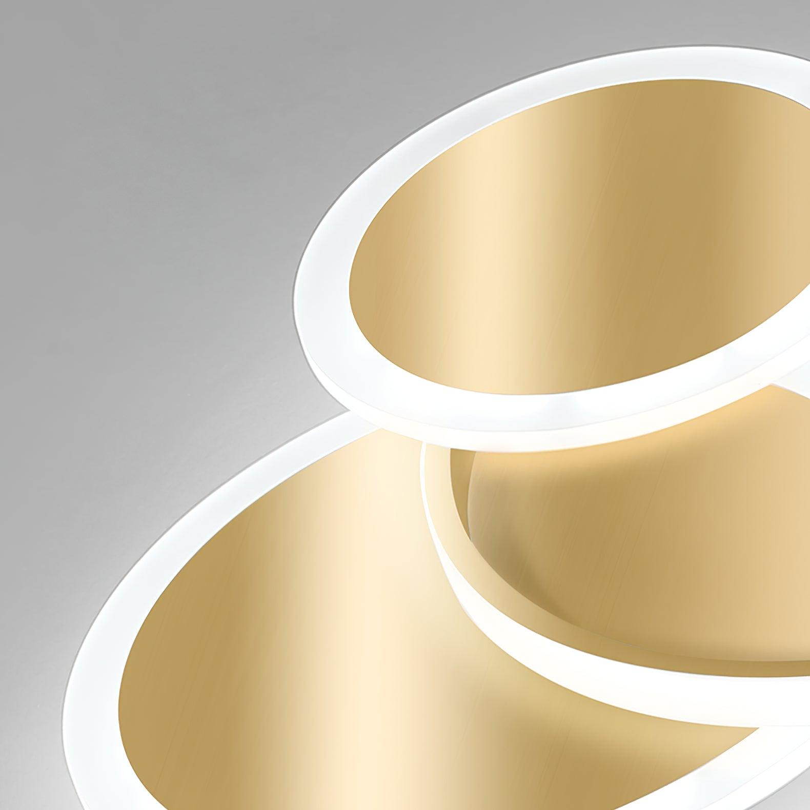 LED Ceiling Light | Gold Finish, 3 Lighting Rings & Ideal for Living Room, Dining Room, and Bedrooms