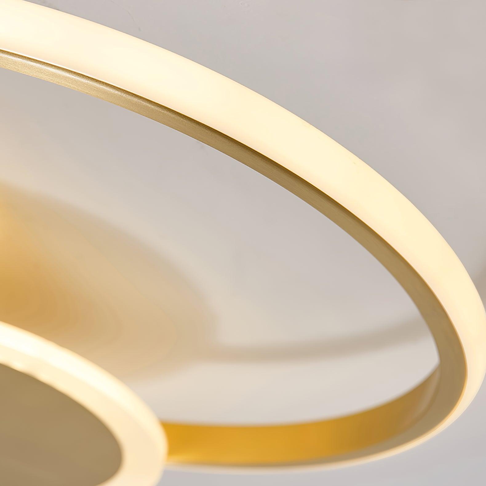 LED Ceiling Light | Gold Finish, 3 Lighting Rings & Ideal for Living Room, Dining Room, and Bedrooms
