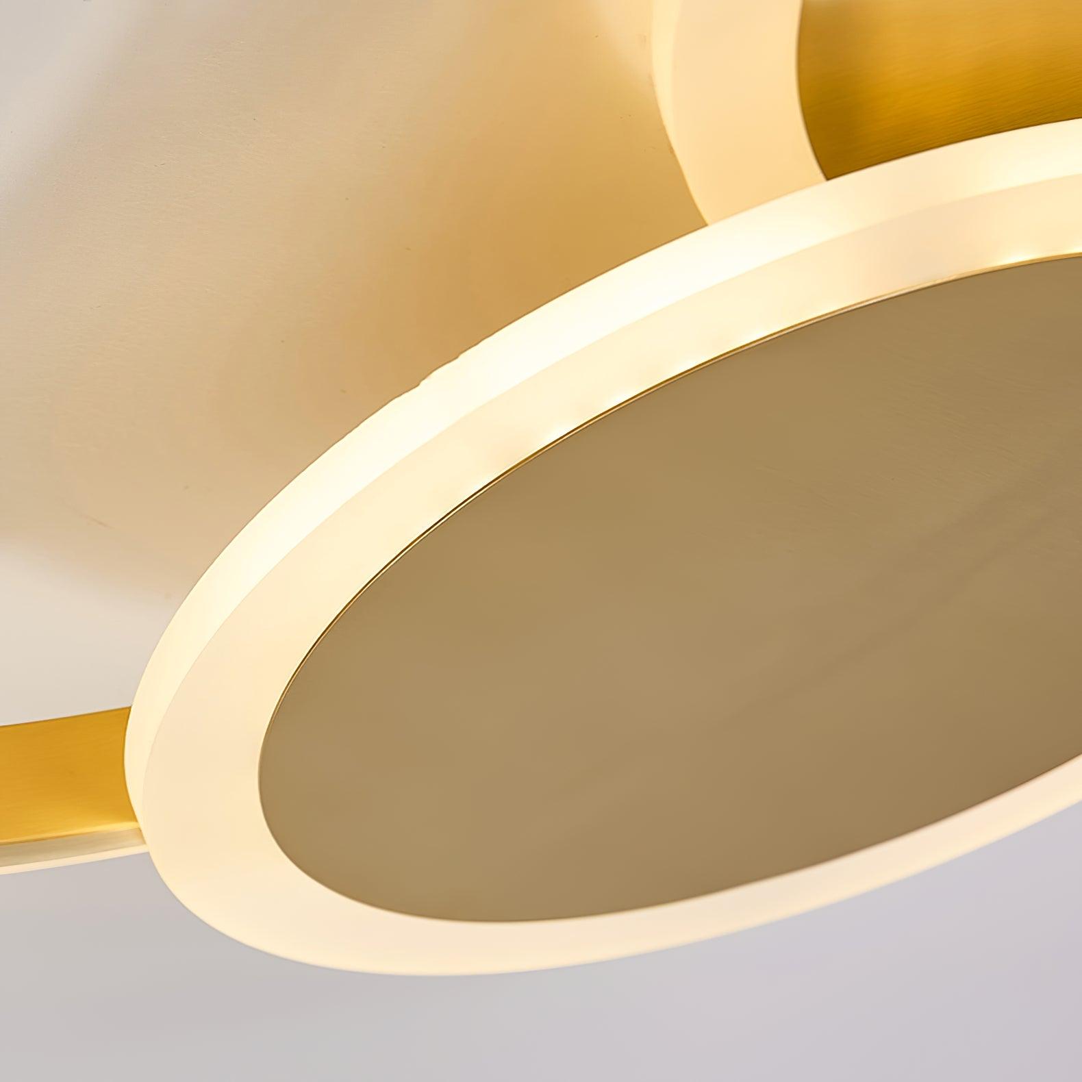 LED Ceiling Light | Gold Finish, 3 Lighting Rings & Ideal for Living Room, Dining Room, and Bedrooms