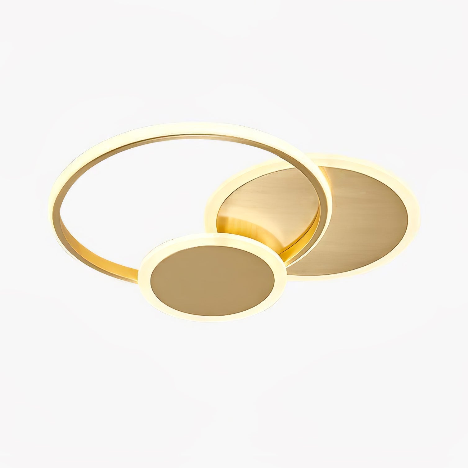 LED Ceiling Light | Gold Finish, 3 Lighting Rings & Ideal for Living Room, Dining Room, and Bedrooms