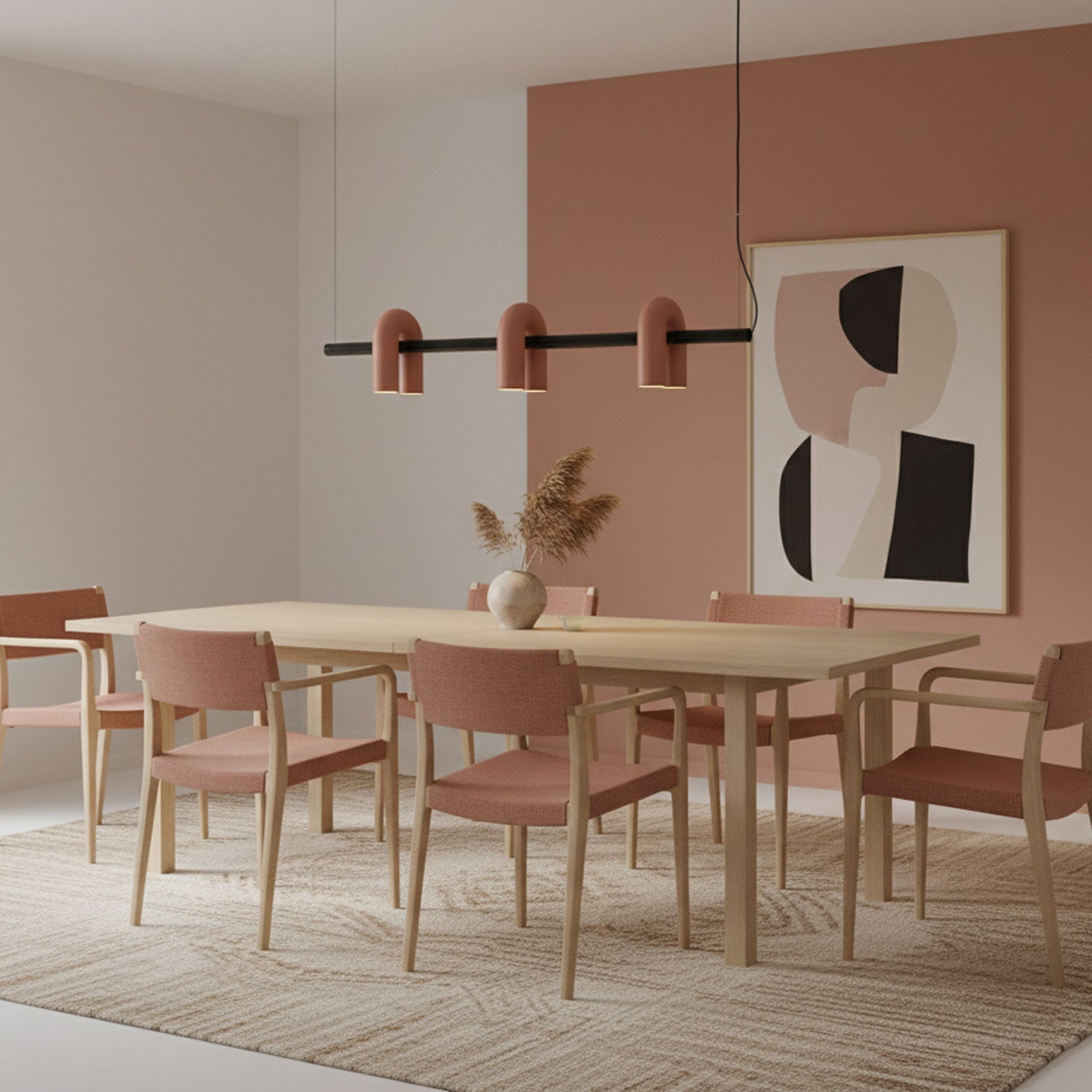 U-Shape LED Chandelier | Adjustable, Multi-Head Design for Modern Indoor Spaces