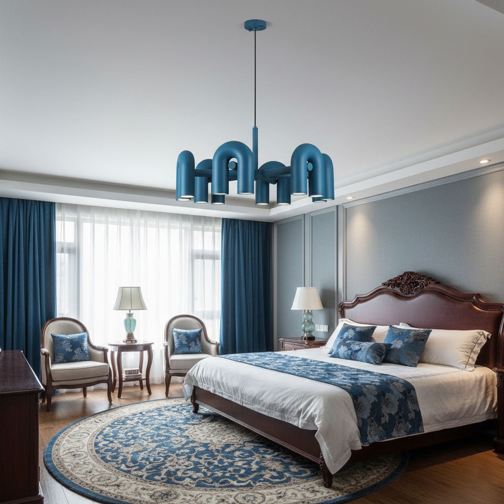 U-Shape LED Chandelier | Adjustable, Multi-Head Design for Modern Indoor Spaces