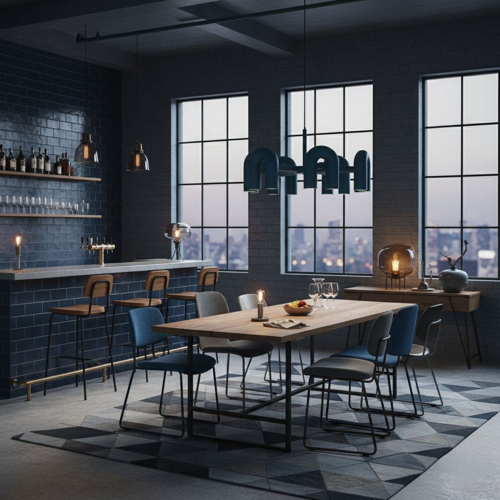 U-Shape LED Chandelier | Adjustable, Multi-Head Design for Modern Indoor Spaces