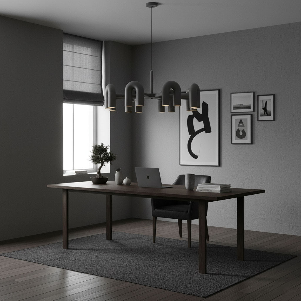 U-Shape LED Chandelier | Adjustable, Multi-Head Design for Modern Indoor Spaces