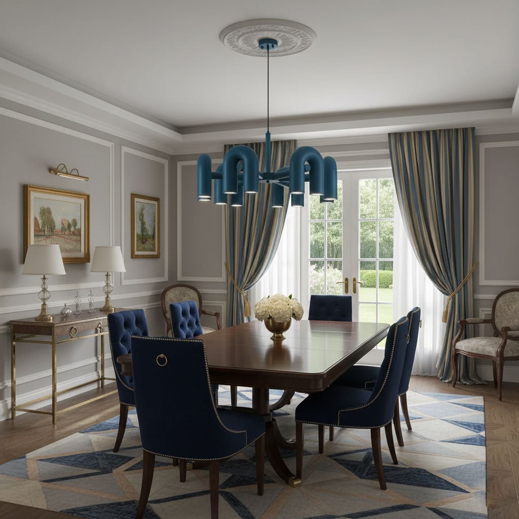 U-Shape LED Chandelier | Adjustable, Multi-Head Design for Modern Indoor Spaces