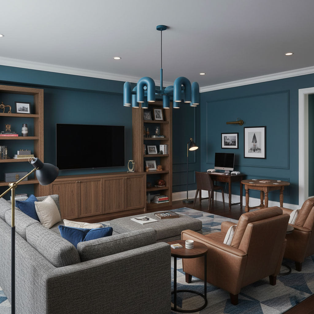 U-Shape LED Chandelier | Adjustable, Multi-Head Design for Modern Indoor Spaces