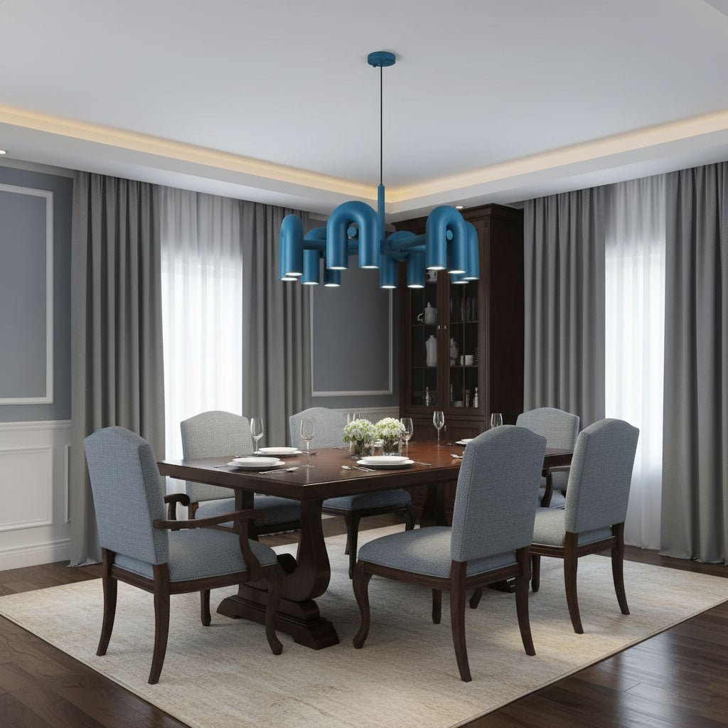 U-Shape LED Chandelier | Adjustable, Multi-Head Design for Modern Indoor Spaces