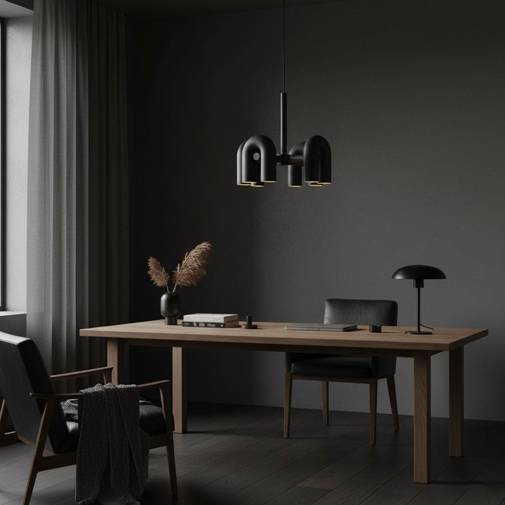 U-Shape LED Chandelier | Adjustable, Multi-Head Design for Modern Indoor Spaces