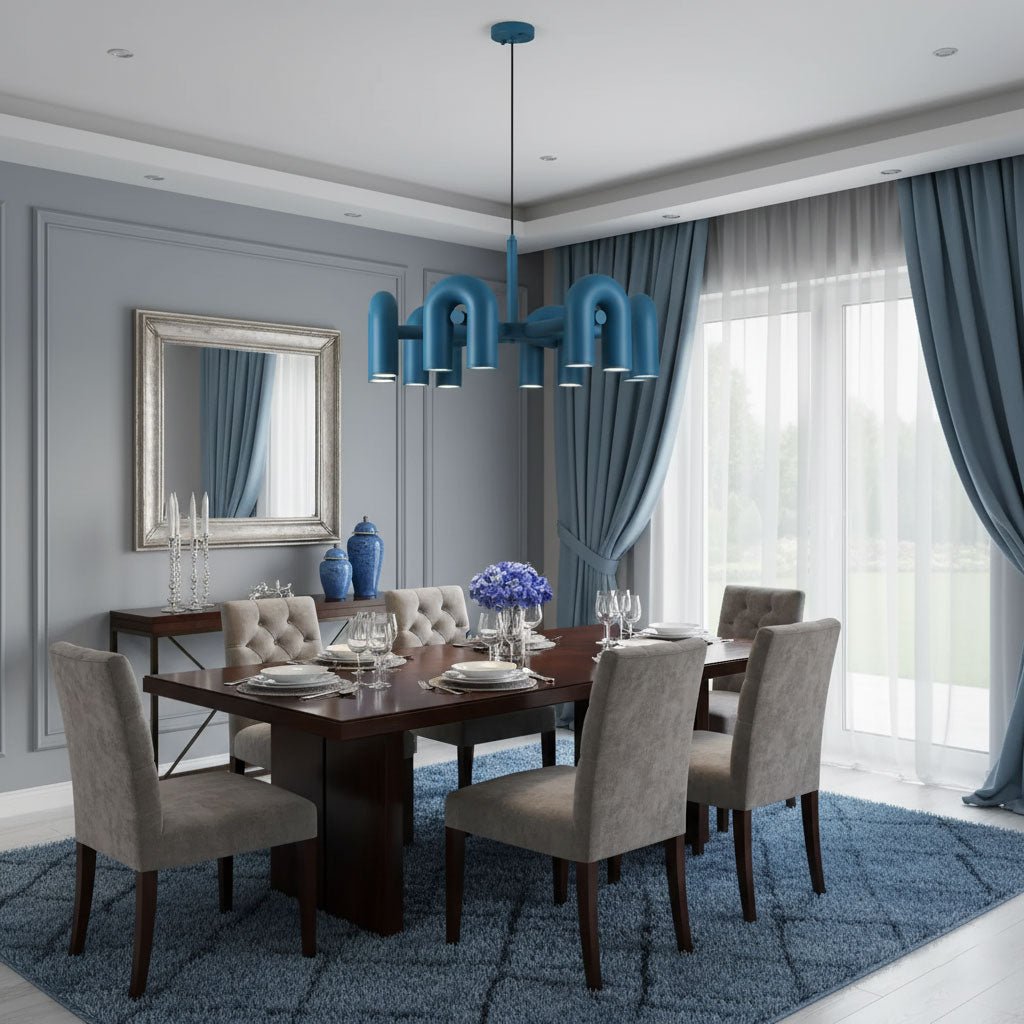 U-Shape LED Chandelier | Adjustable, Multi-Head Design for Modern Indoor Spaces