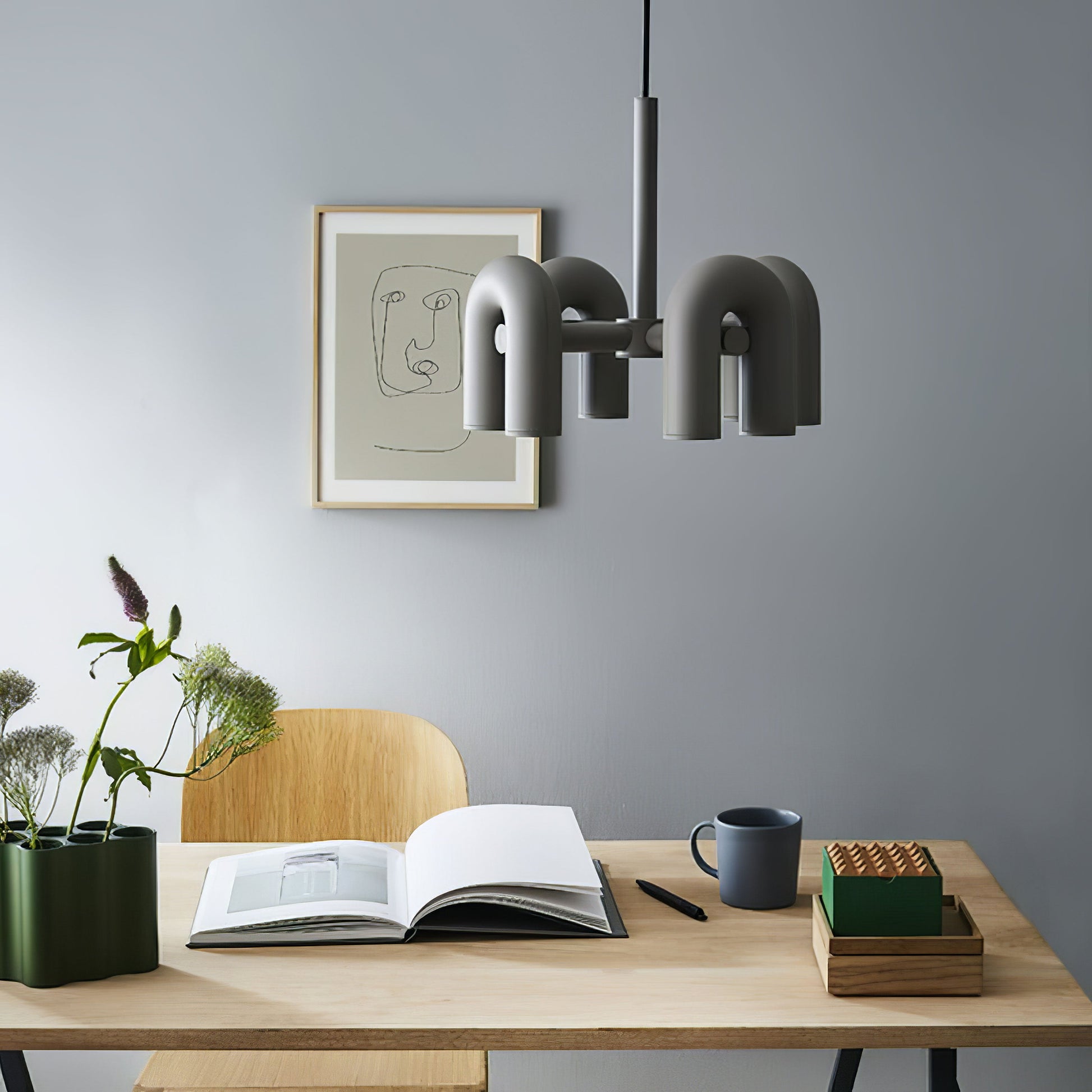 U-Shape LED Chandelier | Adjustable, Multi-Head Design for Modern Indoor Spaces