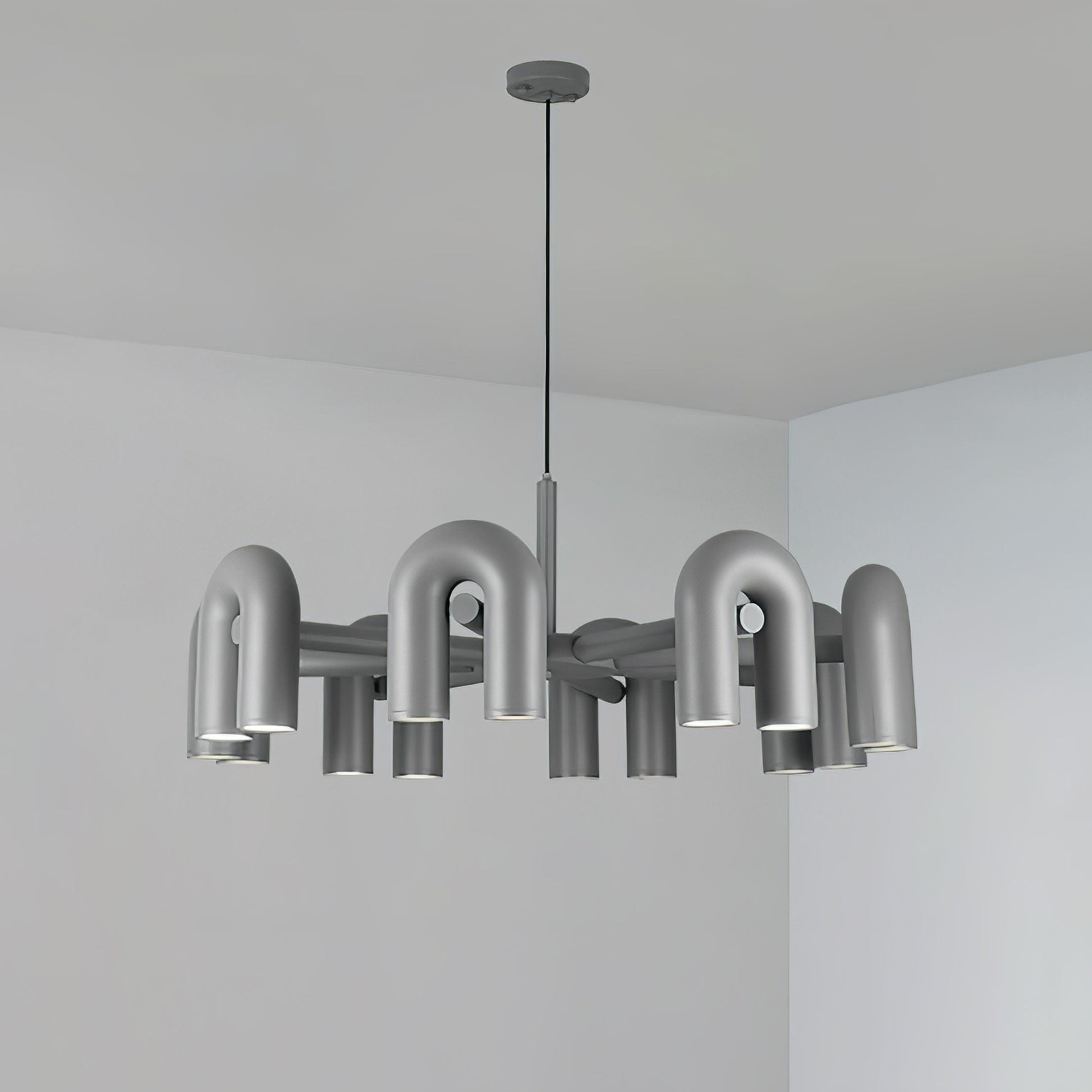 U-Shape LED Chandelier | Adjustable, Multi-Head Design for Modern Indoor Spaces