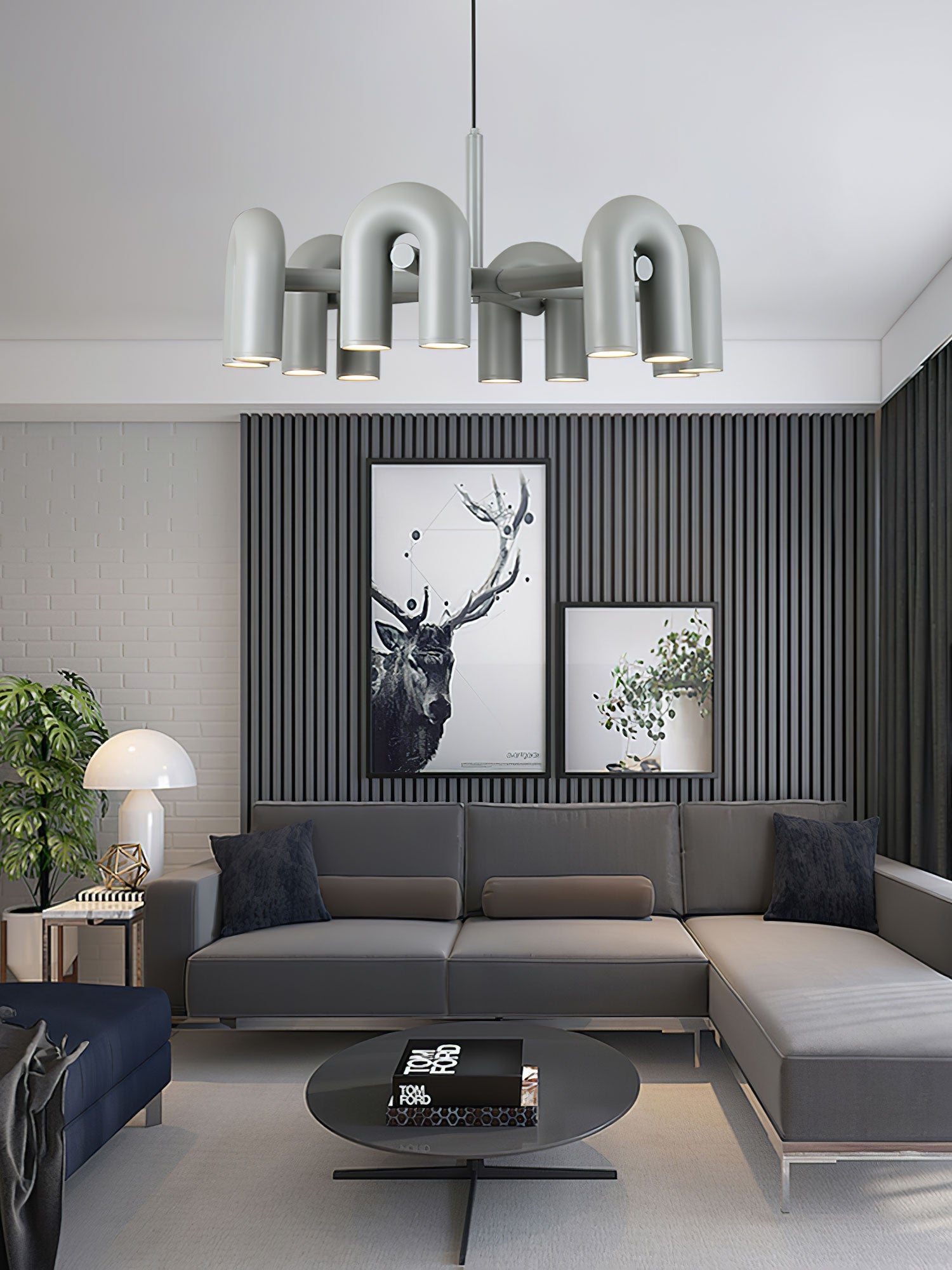 U-Shape LED Chandelier | Adjustable, Multi-Head Design for Modern Indoor Spaces