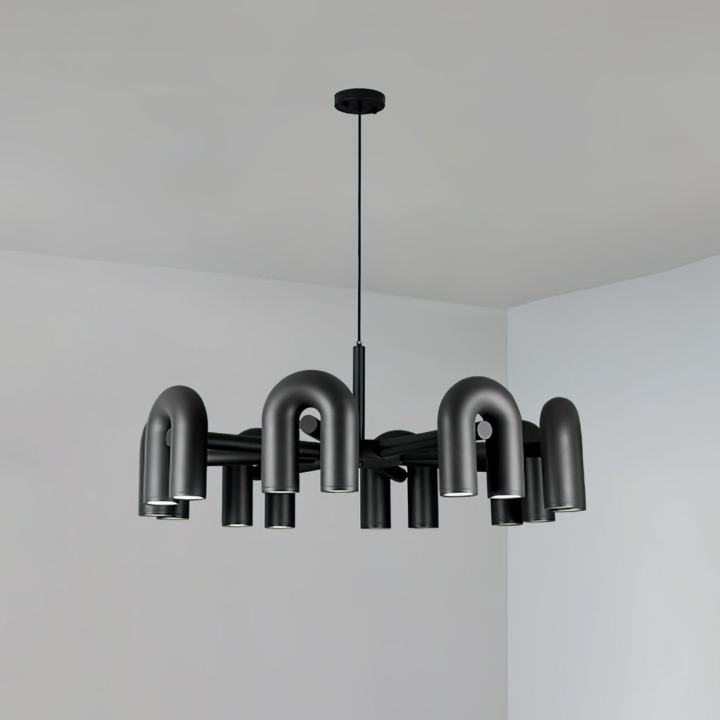 U-Shape LED Chandelier | Adjustable, Multi-Head Design for Modern Indoor Spaces