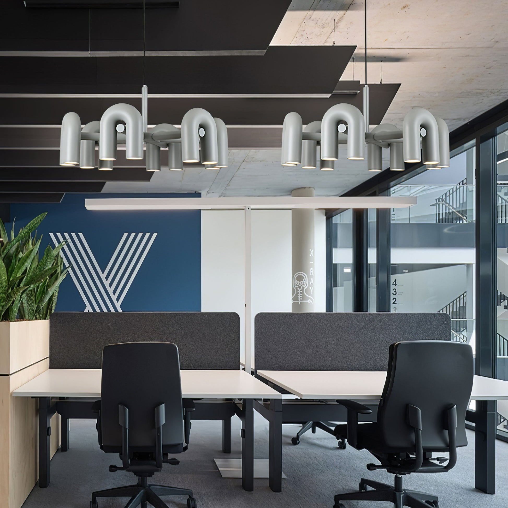 U-Shape LED Chandelier | Adjustable, Multi-Head Design for Modern Indoor Spaces