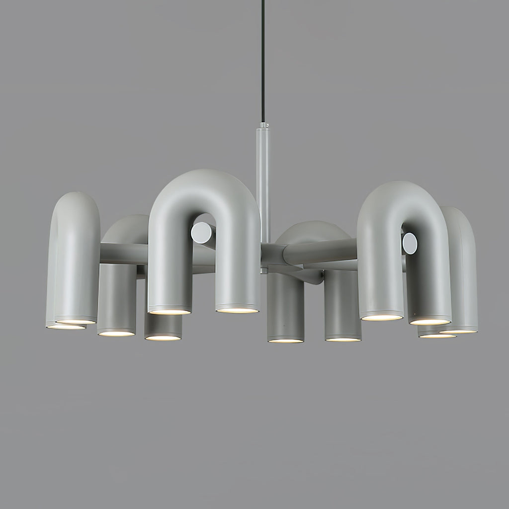 U-Shape LED Chandelier | Adjustable, Multi-Head Design for Modern Indoor Spaces