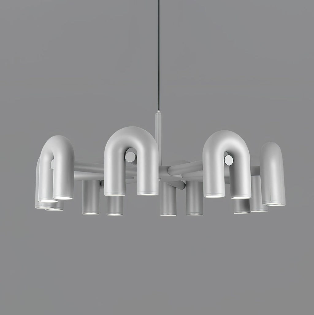 U-Shape LED Chandelier | Adjustable, Multi-Head Design for Modern Indoor Spaces