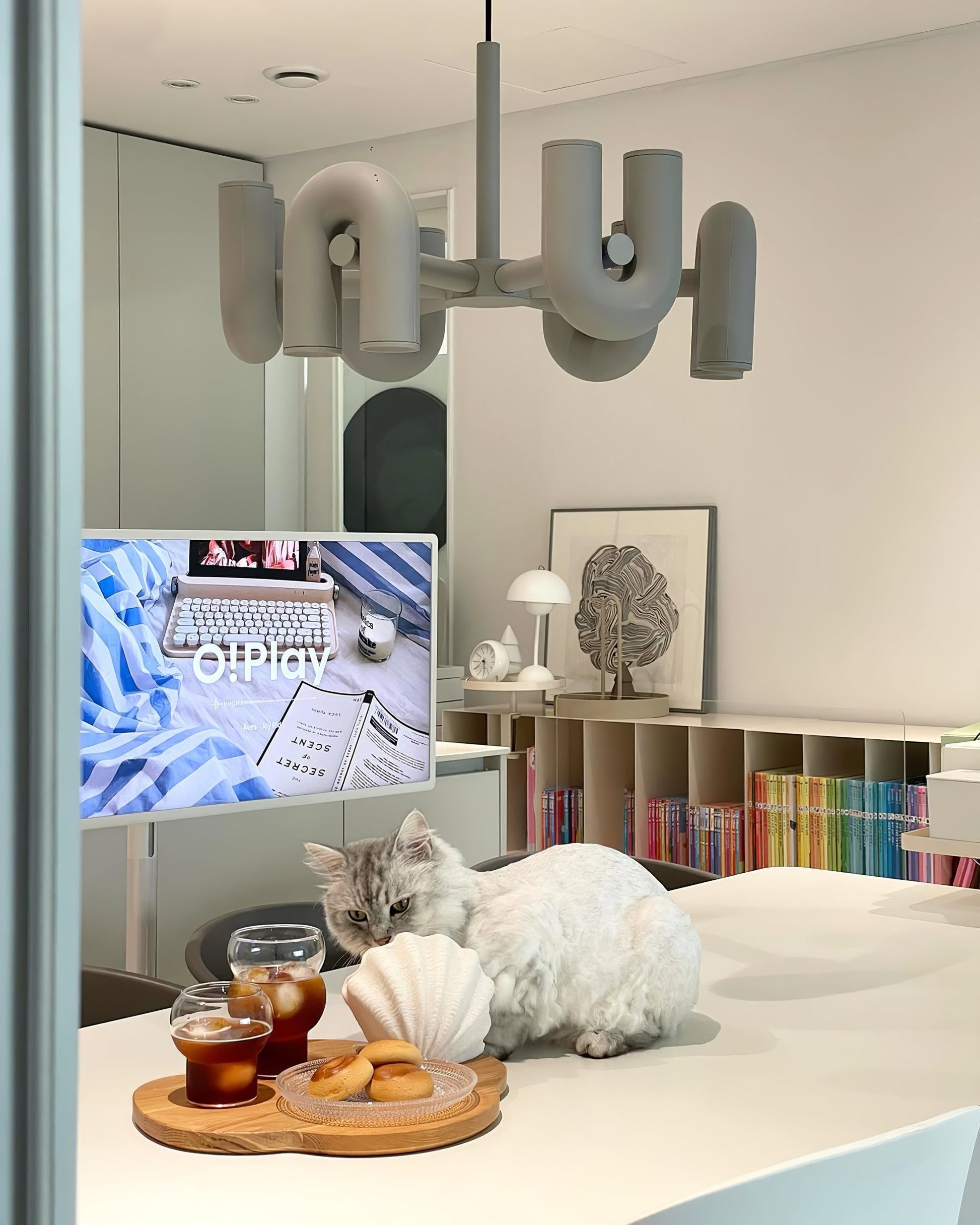 U-Shape LED Chandelier | Adjustable, Multi-Head Design for Modern Indoor Spaces