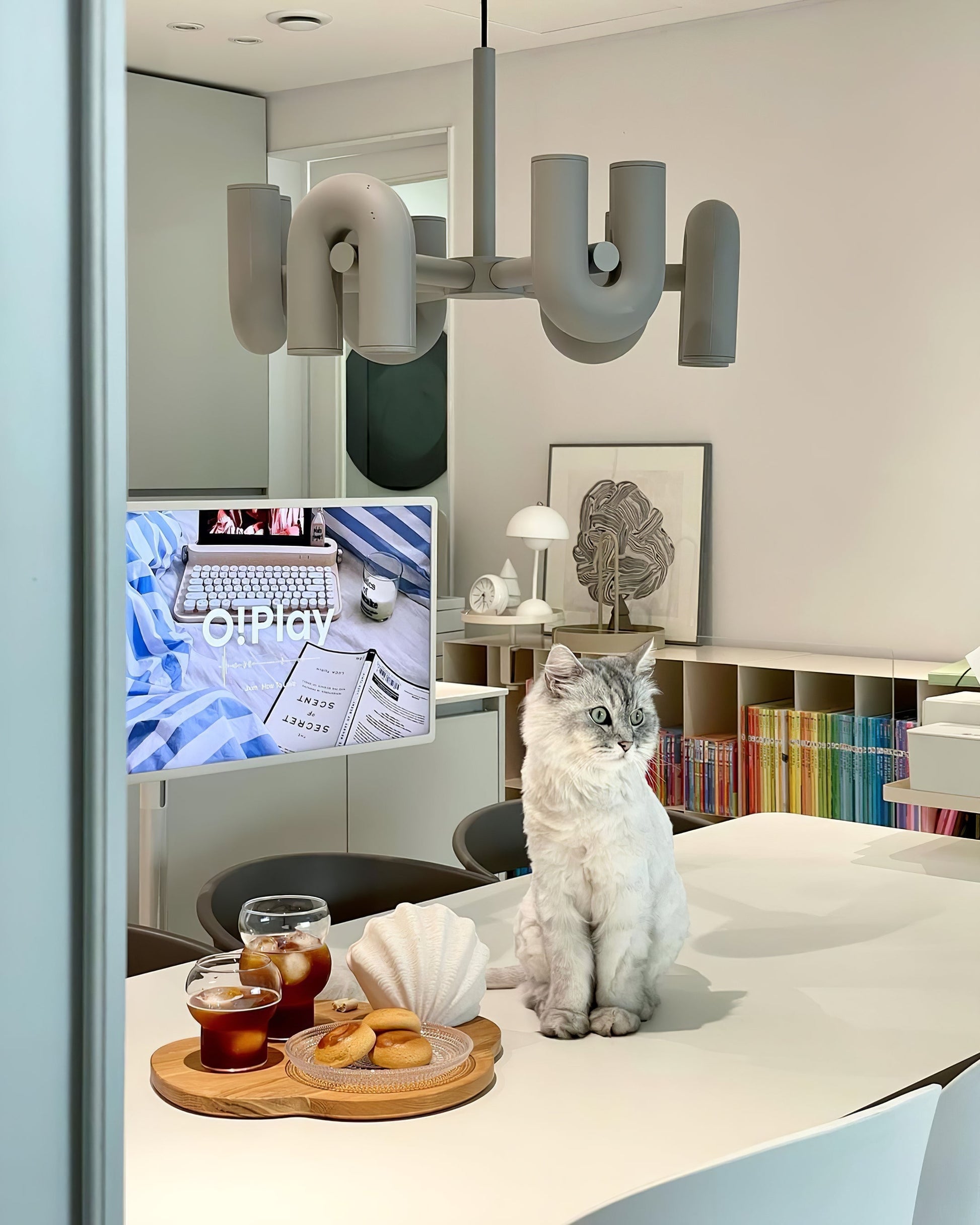 U-Shape LED Chandelier | Adjustable, Multi-Head Design for Modern Indoor Spaces