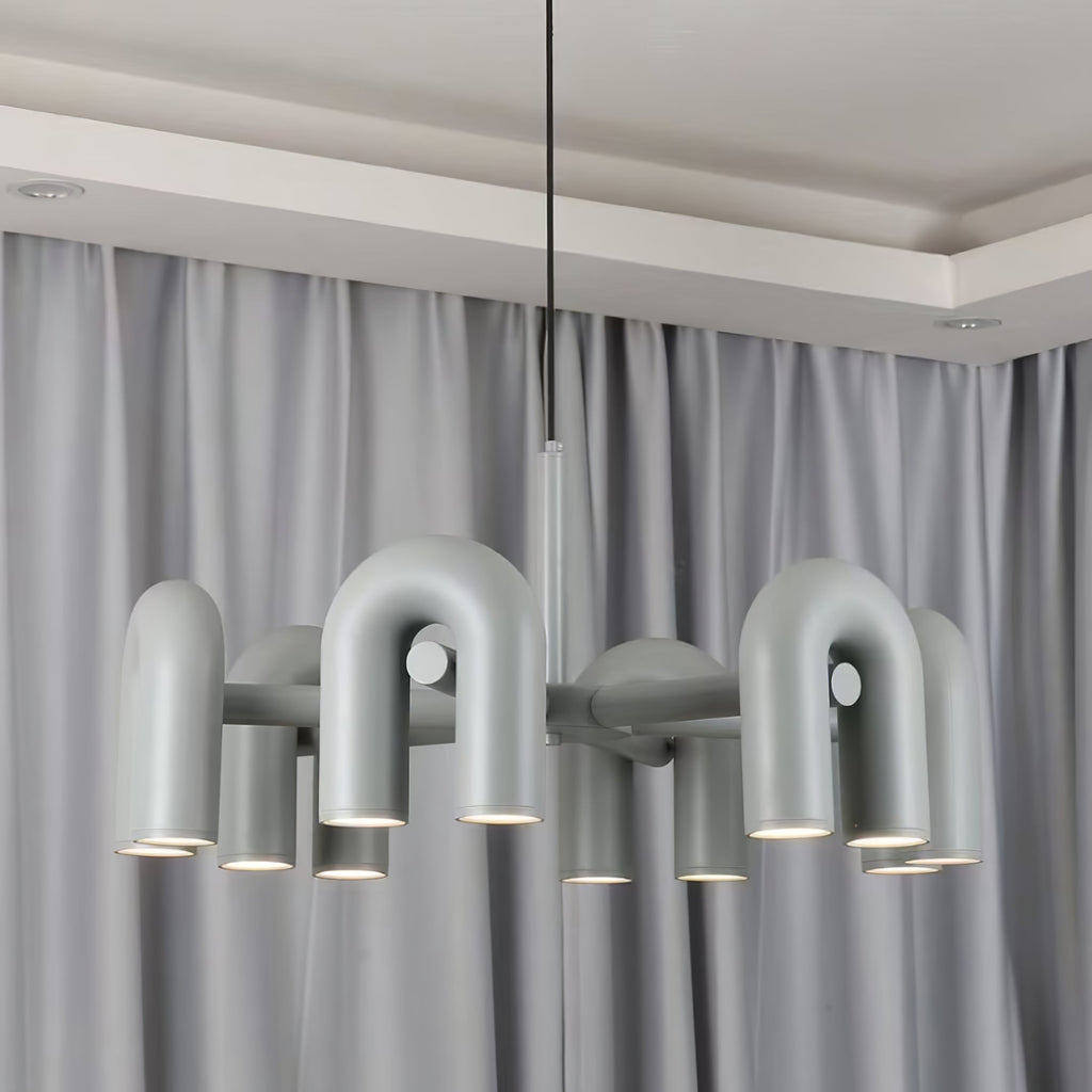 U-Shape LED Chandelier | Adjustable, Multi-Head Design for Modern Indoor Spaces