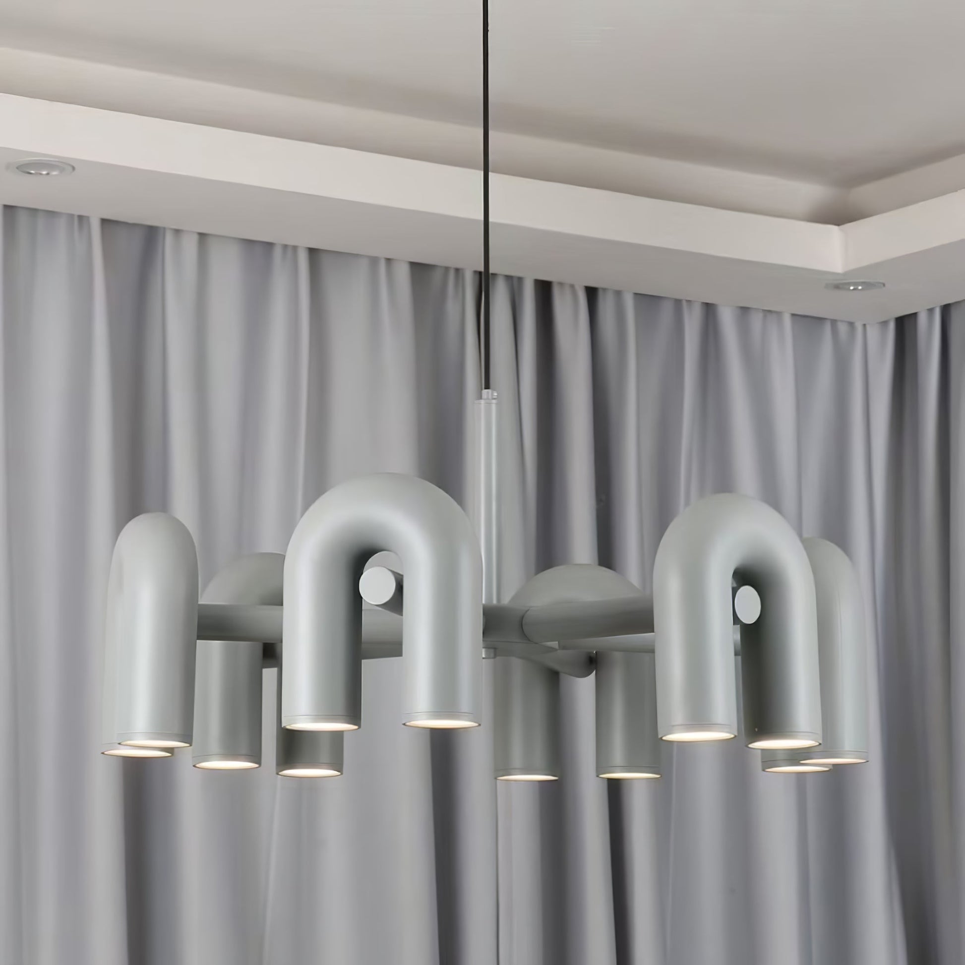 U-Shape LED Chandelier | Adjustable, Multi-Head Design for Modern Indoor Spaces