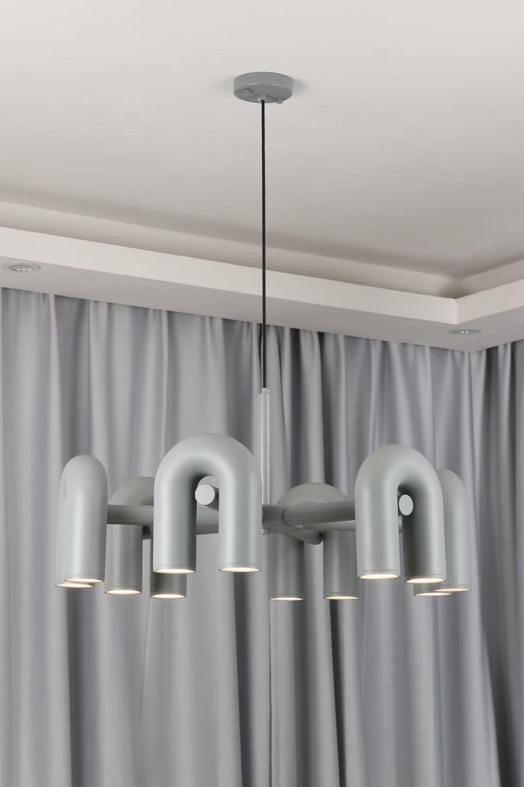 U-Shape LED Chandelier | Adjustable, Multi-Head Design for Modern Indoor Spaces