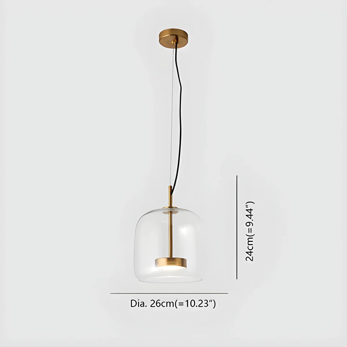 Modern Glass Pendant Light | Adjustable Cord, Sloped Ceiling Friendly & Ideal for Dining Room, Kitchen, or Living Area