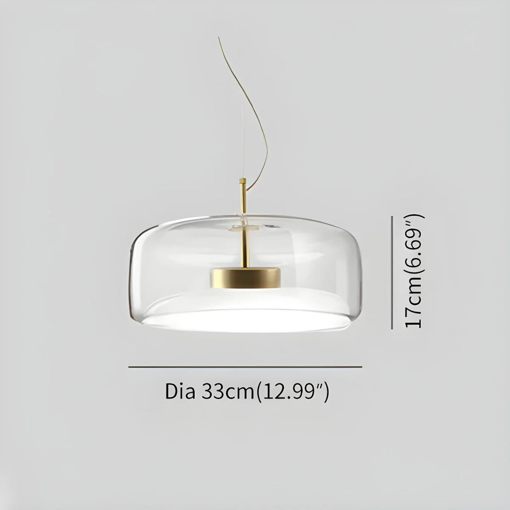 Modern Glass Pendant Light | Adjustable Cord, Sloped Ceiling Friendly & Ideal for Dining Room, Kitchen, or Living Area