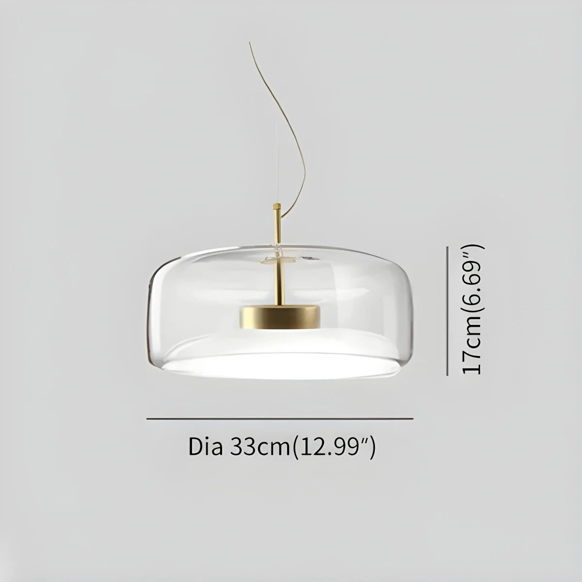 Modern Glass Pendant Light | Adjustable Cord, Sloped Ceiling Friendly & Ideal for Dining Room, Kitchen, or Living Area