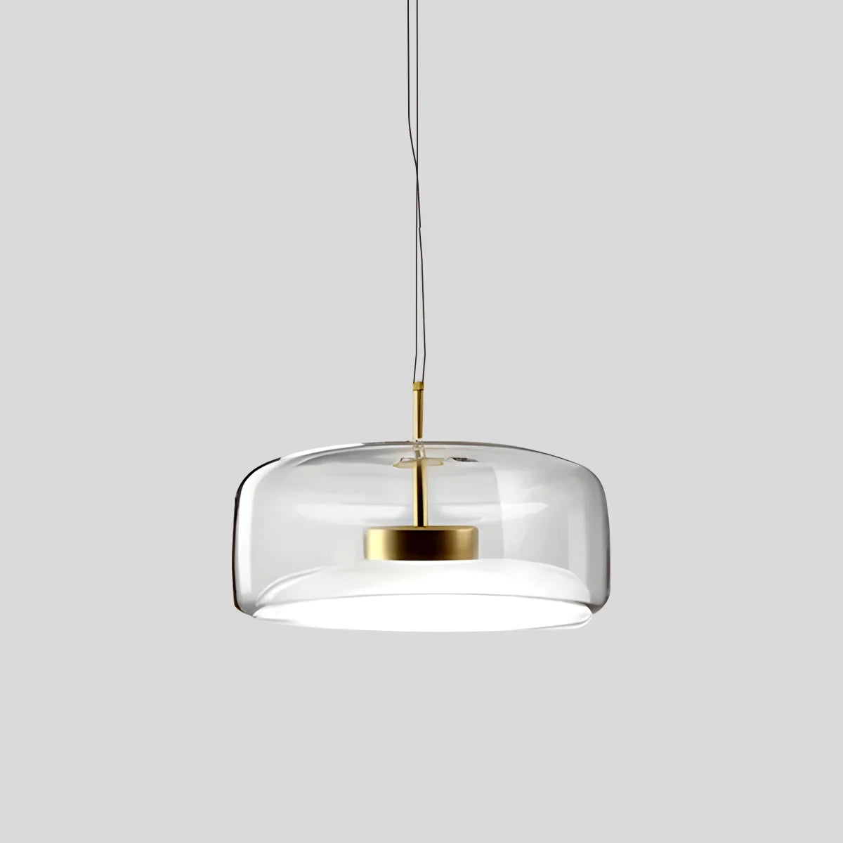 Modern Glass Pendant Light | Adjustable Cord, Sloped Ceiling Friendly & Ideal for Dining Room, Kitchen, or Living Area