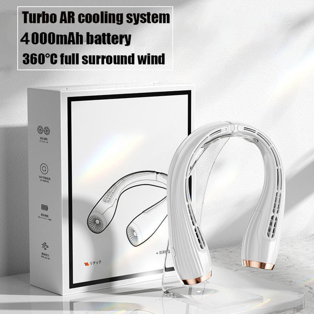 Comfortable Bladeless Neck Fan | Hands-Free, Rechargeable, and Ultra-Quiet Cooling Solution