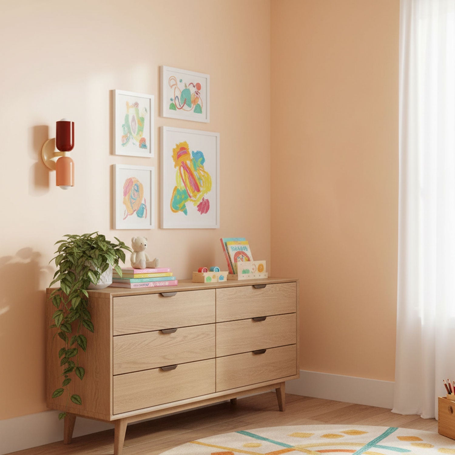 Double Wall Lamp | LED, Metal Construction & Adjustable Upward/Downward Light for Indoor Use