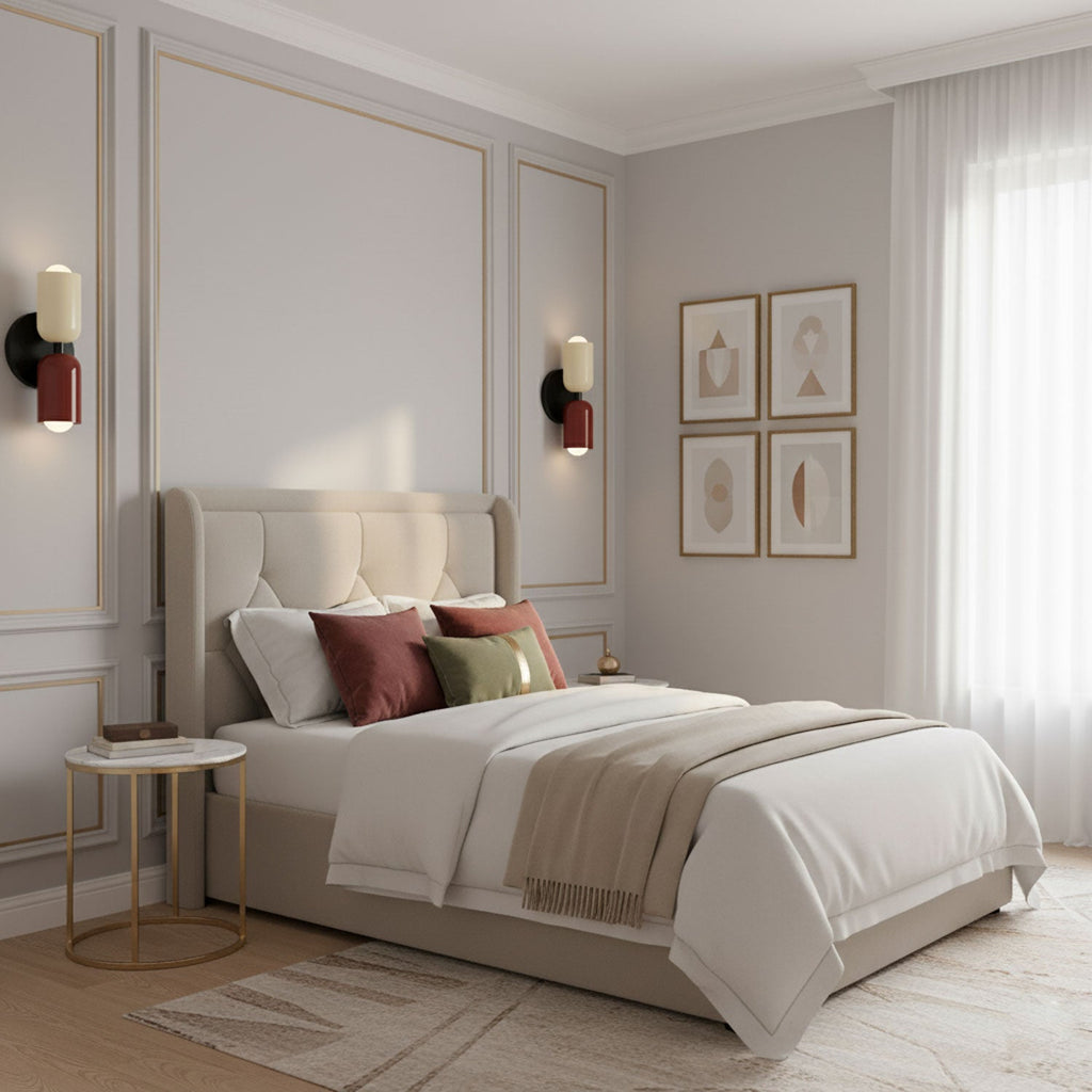 Double Wall Lamp | LED, Metal Construction & Adjustable Upward/Downward Light for Indoor Use