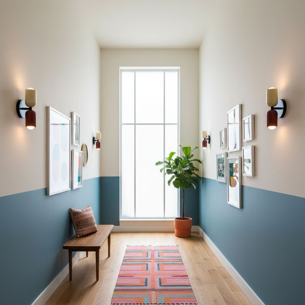 Double Wall Lamp | LED, Metal Construction & Adjustable Upward/Downward Light for Indoor Use