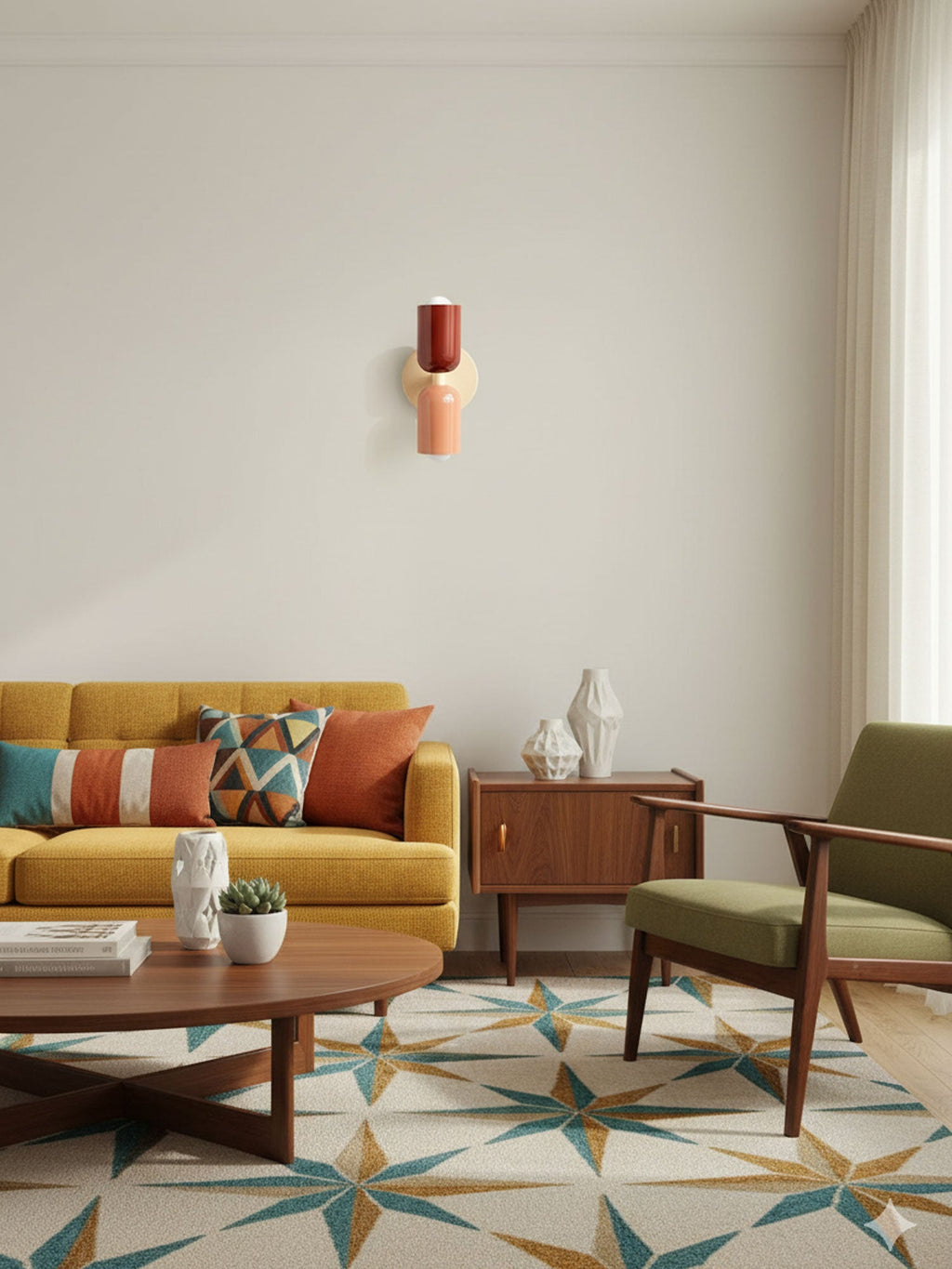 Double Wall Lamp | LED, Metal Construction & Adjustable Upward/Downward Light for Indoor Use