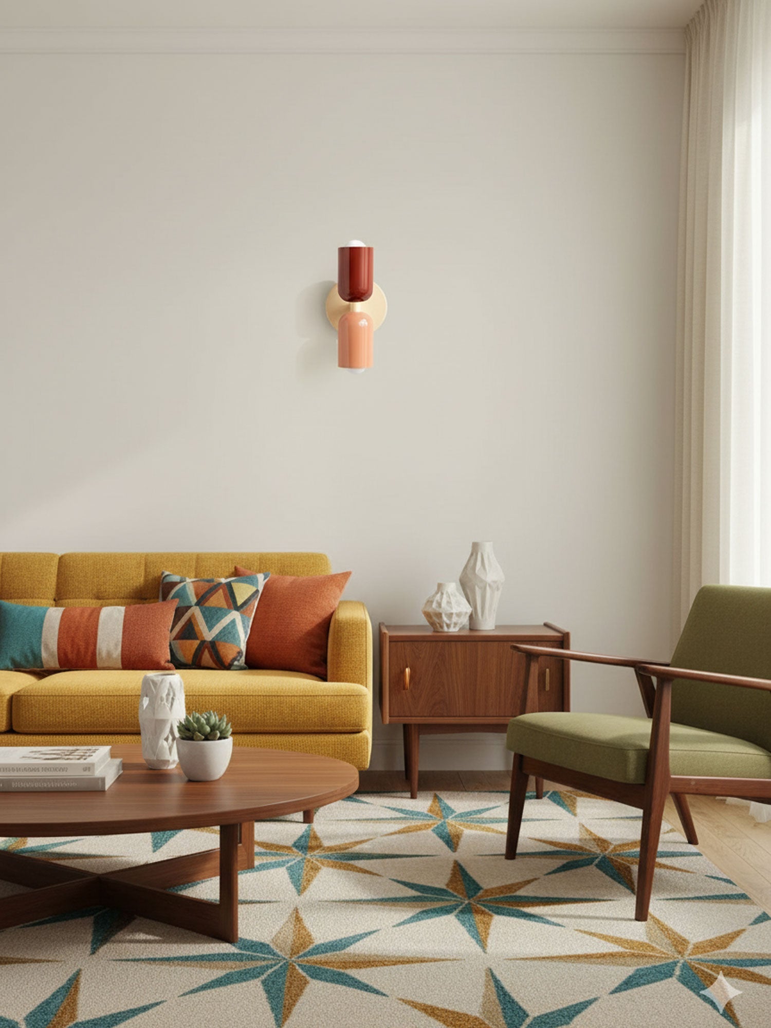 Double Wall Lamp | LED, Metal Construction & Adjustable Upward/Downward Light for Indoor Use