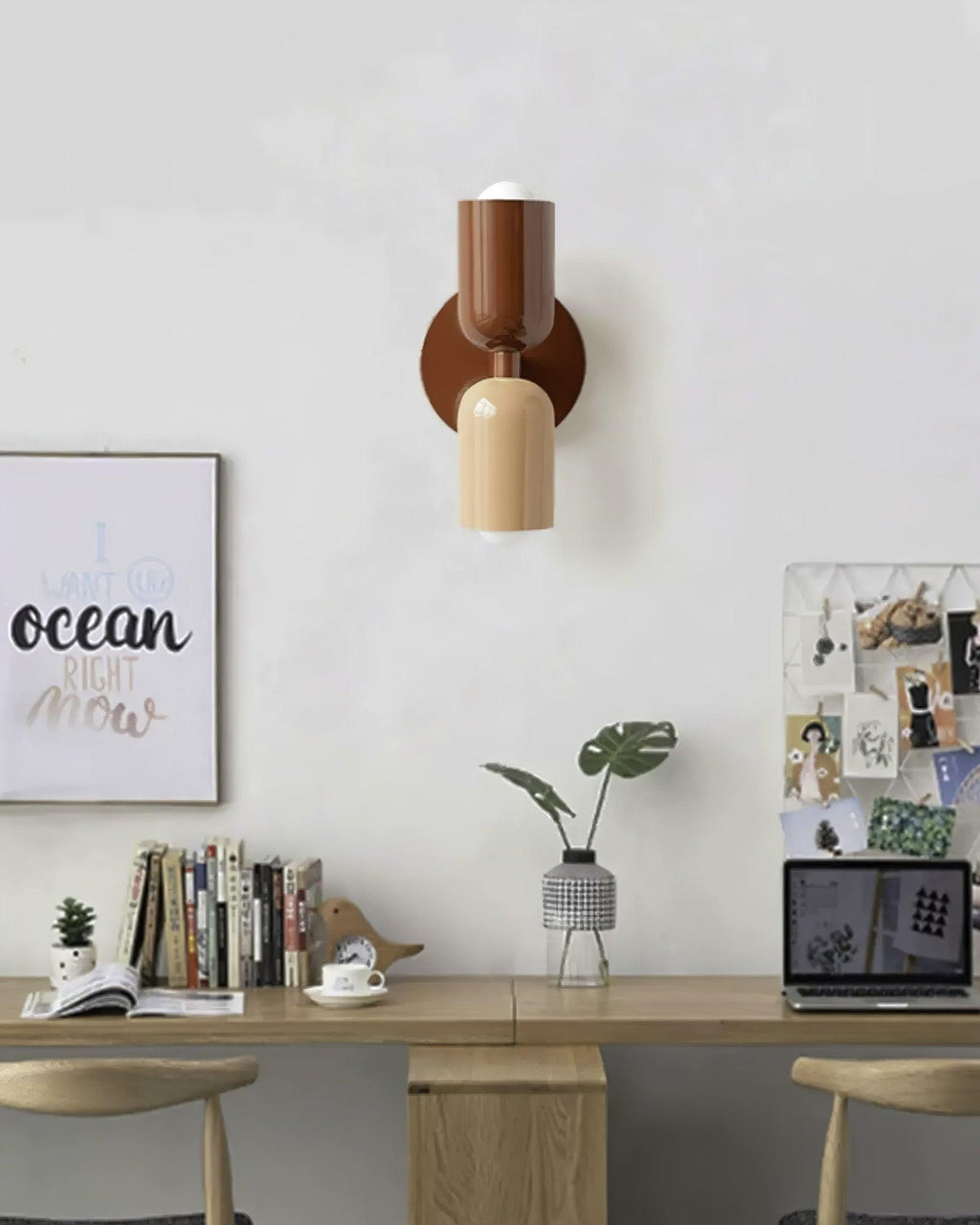 Double Wall Lamp | LED, Metal Construction & Adjustable Upward/Downward Light for Indoor Use