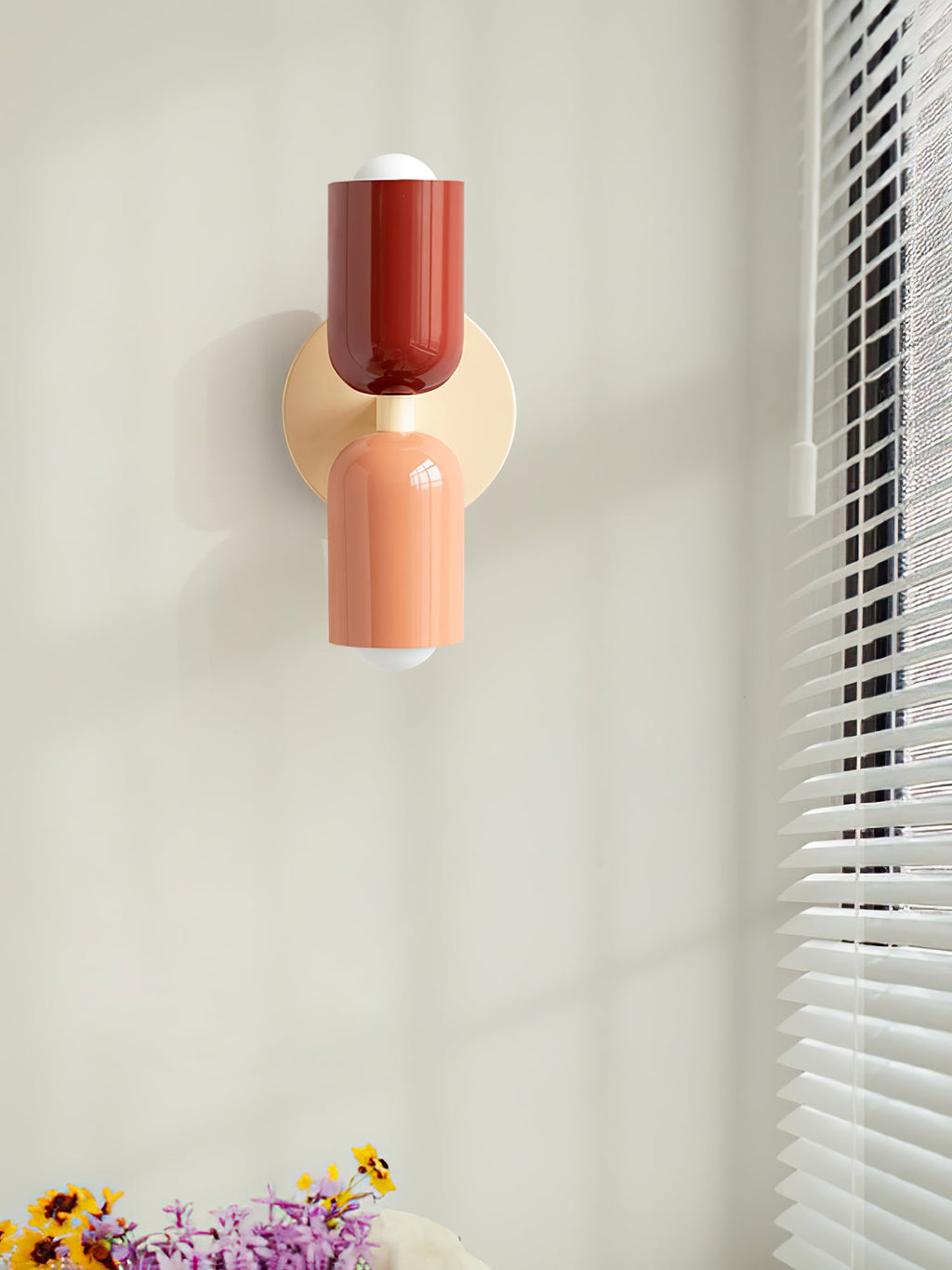 Double Wall Lamp | LED, Metal Construction & Adjustable Upward/Downward Light for Indoor Use