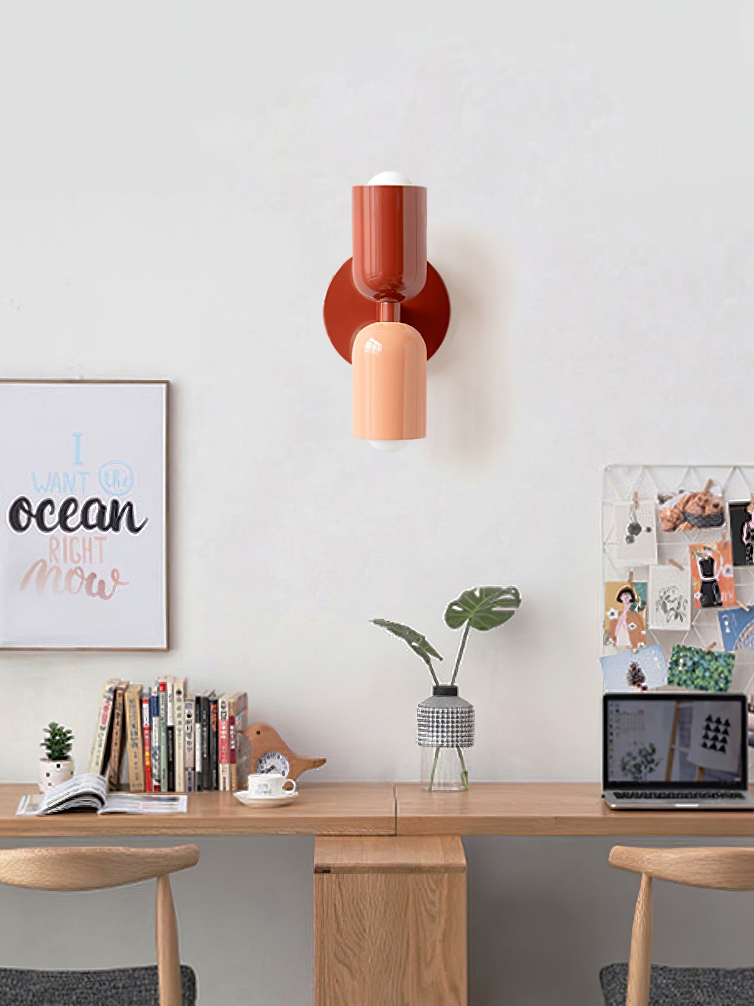 Double Wall Lamp | LED, Metal Construction & Adjustable Upward/Downward Light for Indoor Use