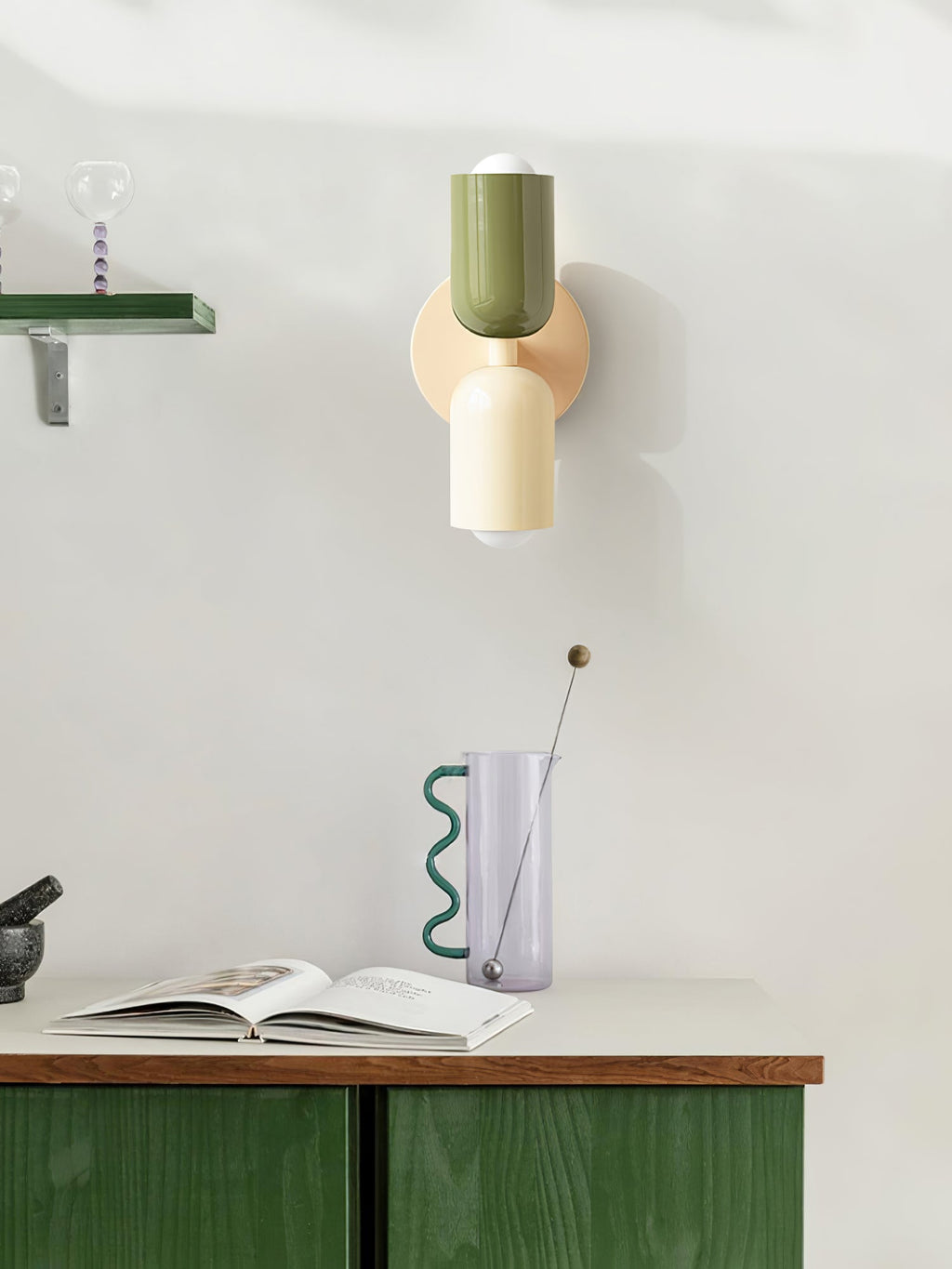 Double Wall Lamp | LED, Metal Construction & Adjustable Upward/Downward Light for Indoor Use