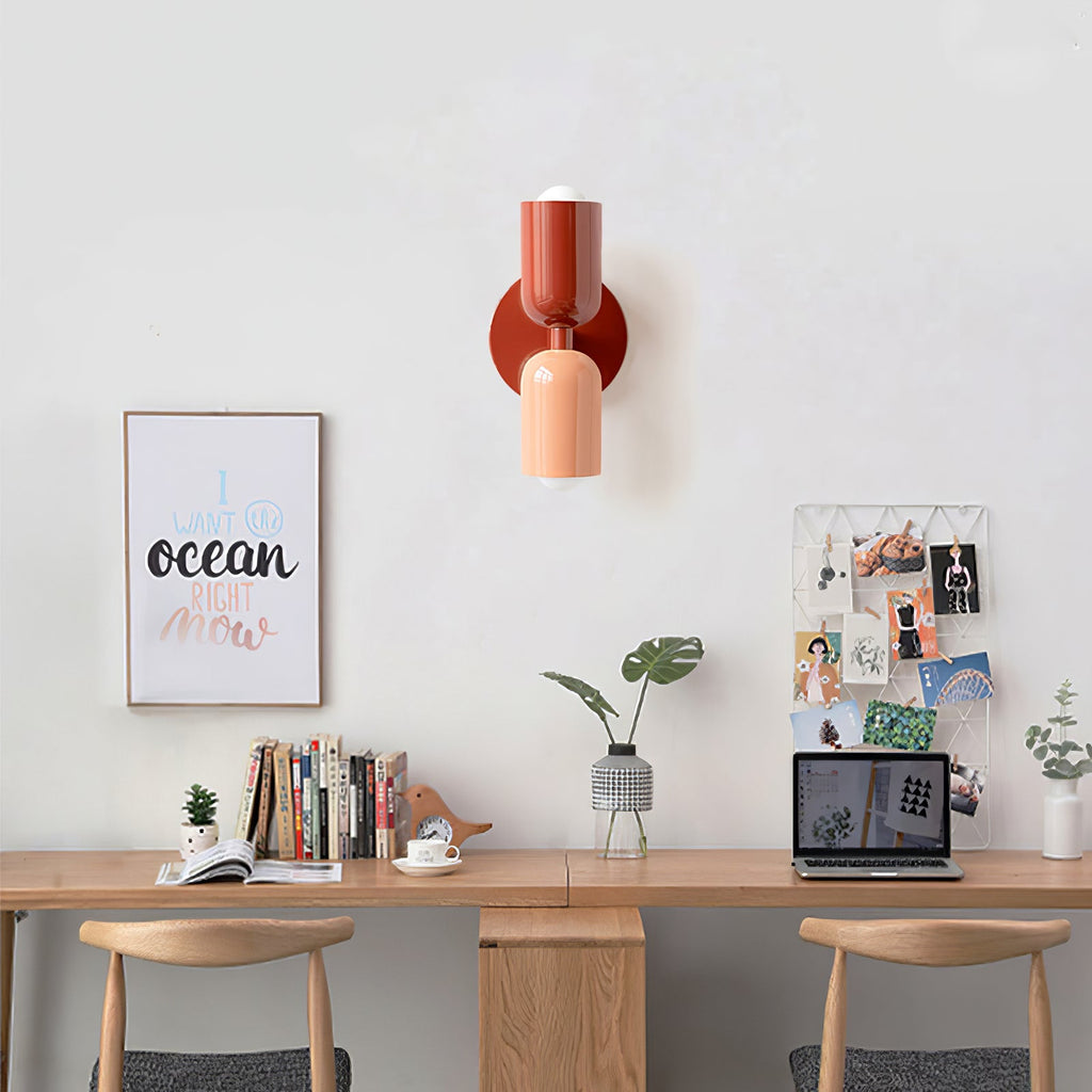 Double Wall Lamp | LED, Metal Construction & Adjustable Upward/Downward Light for Indoor Use